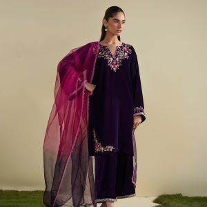 Purple Velvet 3Pcs