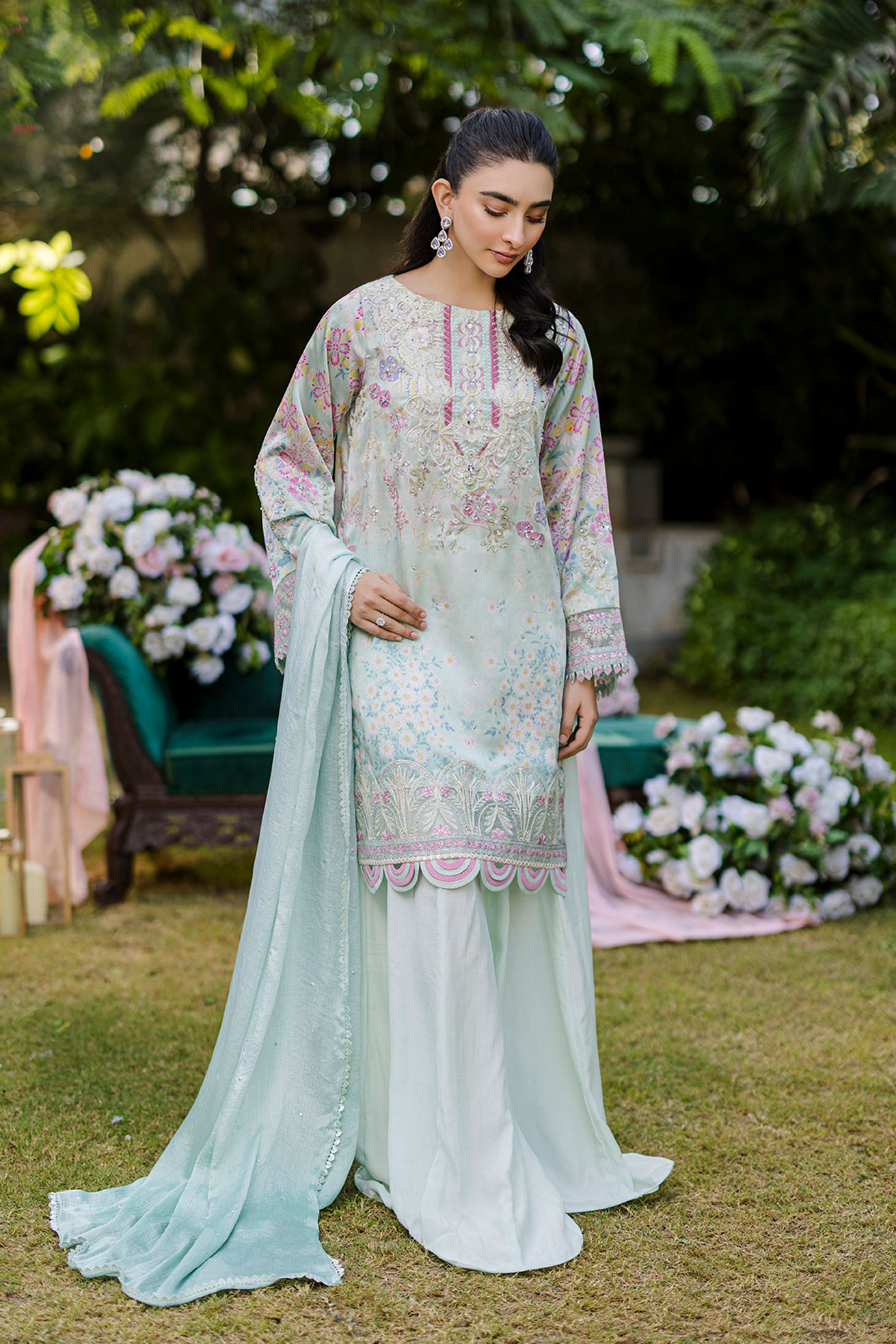 3PCS – SILK SET MINT GREEN